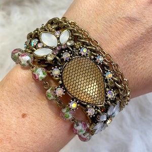 NWT Betsey Johnson Multi Layered Bracelet